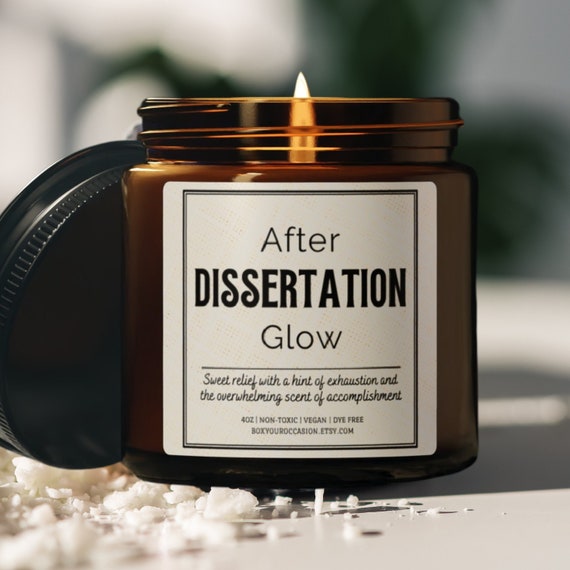 Custom PHD Gift Dissertation Candle Doctoral Gift For Her Residency Graduation  Graduation Basket Dissertation Gift Medical School Graduate