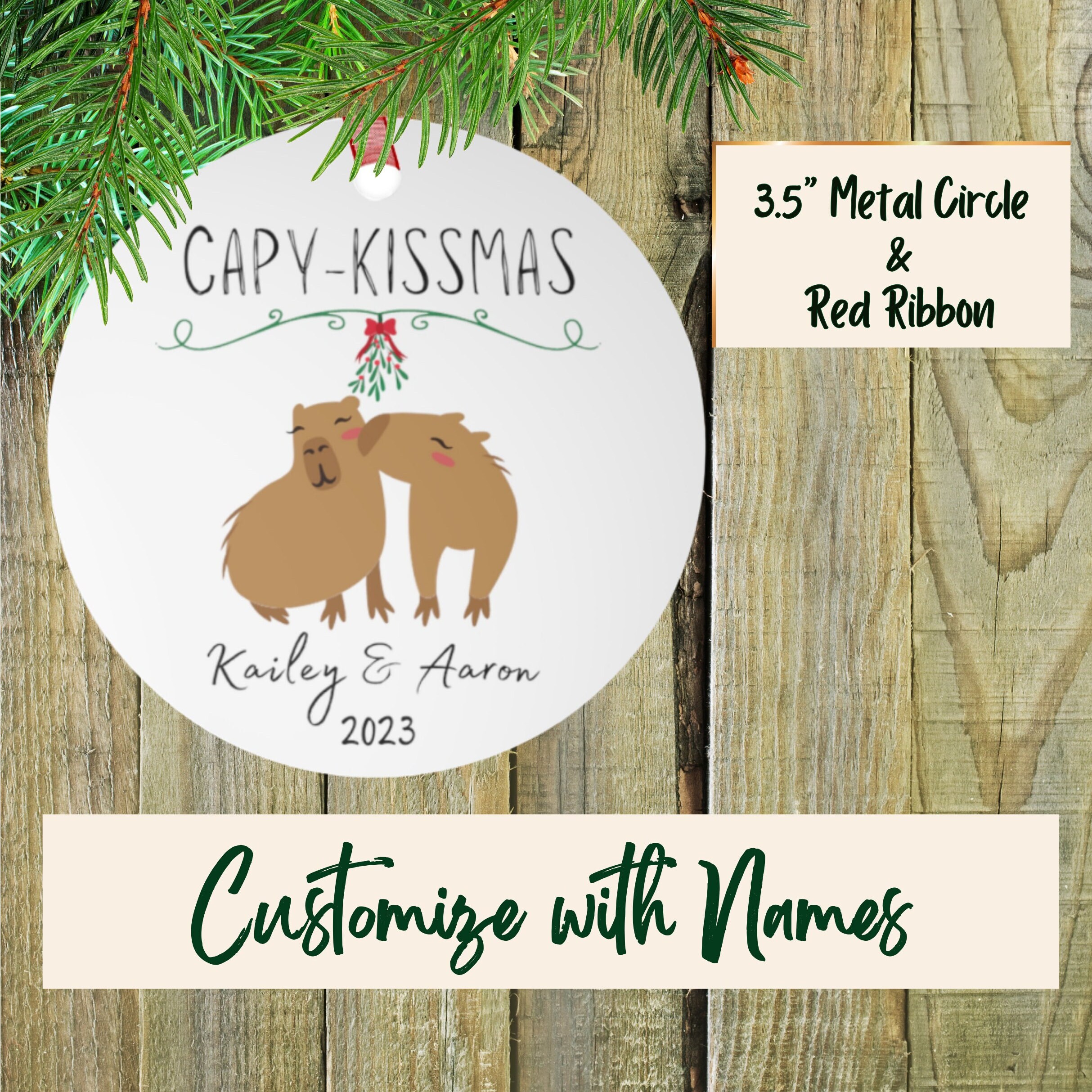 CAPYBARA ORNAMENT, Capybara Christmas Ornament for Couples