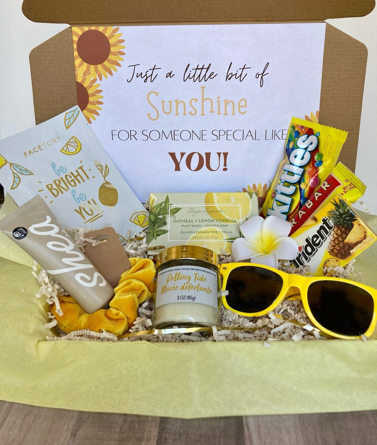 Sunshine Box Sending you sunshine Care package Gifts for Etsy