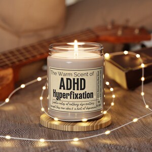 ADHD Gifts, Adhd candle, hyperfixation, adhd hyperfixation, mental health shirt, mental health gifts, adhd planner, mental health candle zdjęcie 2
