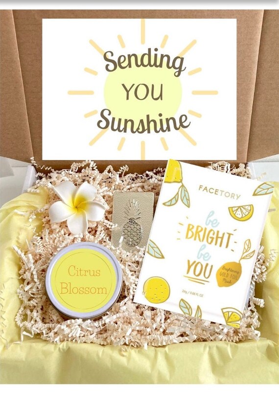 Sunshine Box Sending you sunshine Care package Gifts for | Etsy