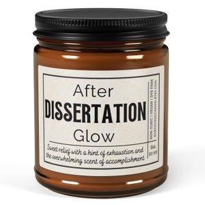 Custom PHD Gift Dissertation Candle Doctoral Gift For Her Residency Graduation Graduation Basket Dissertation Gift Medical School Graduate image 2