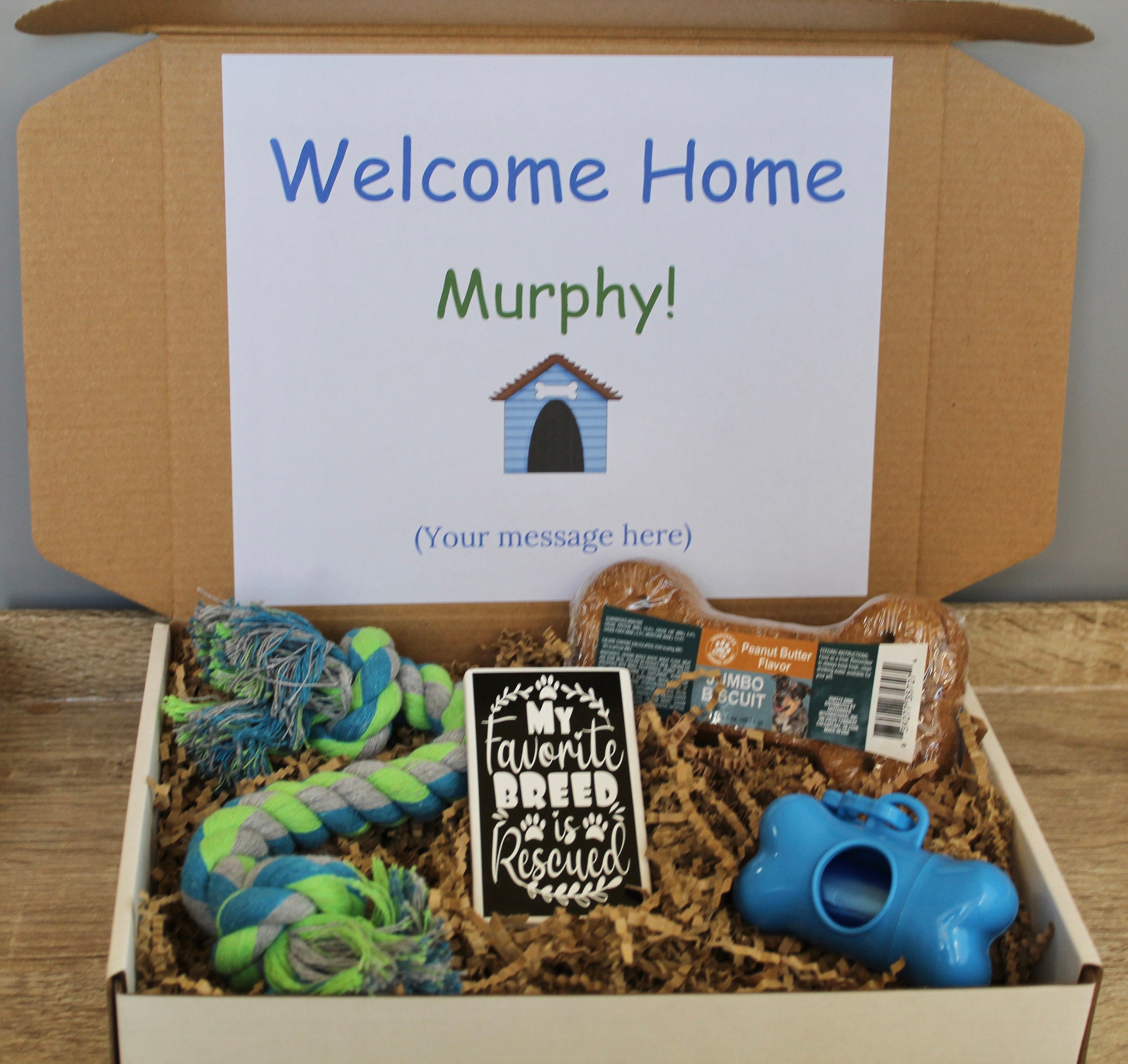 Rescue Dog Box Home Dog gift Rescue Dog Me Etsy