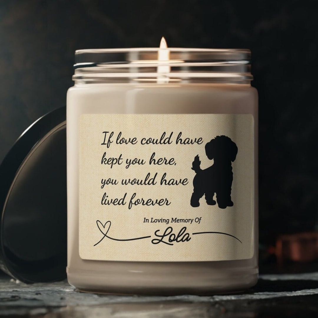 Pet Memorial A Piece Of My Heart Christmas Gift Personalized Custom LED Candle