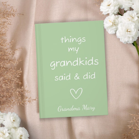 Grandparents Journal Personalized Gift for Grandparents Cute Things My Grandkids Said and Did Journal with Names Gift From Grandkids Custom