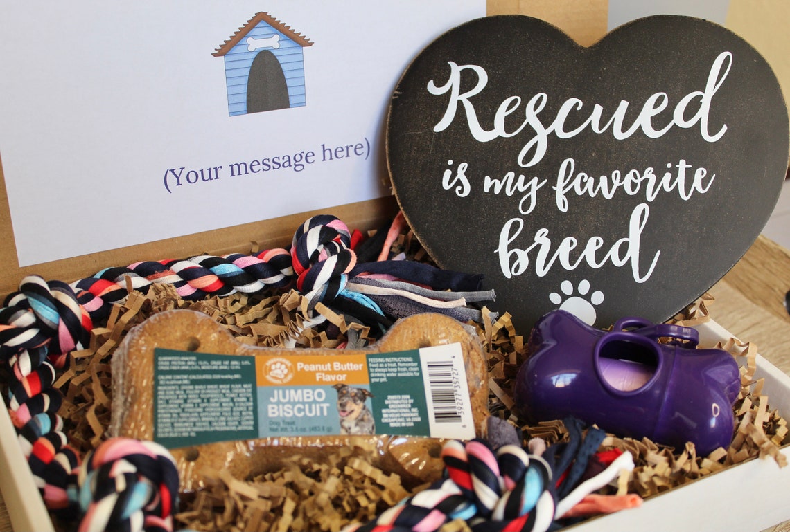 Rescue Dog Box Dog Gift Care package Home Etsy
