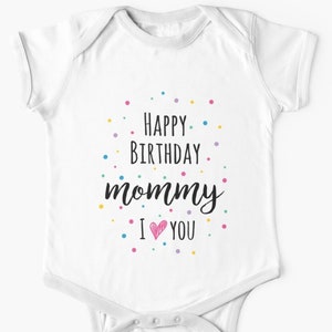 Alles Gute zum Geburtstag Mama Baby Body Muttertag - Personalisierte Lustige Baby Body Geschenk Lustige Babyweste - Lustig