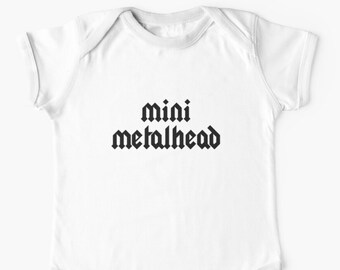 Mini Metalhead Baby Bodysuit - Metal Music Dad Gift