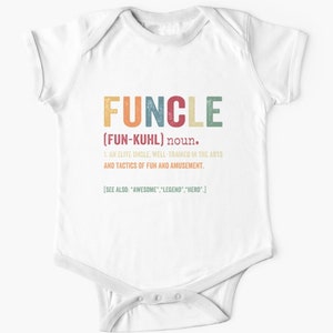 Uncle Baby Body Suit Funcle Gift - Personalized Funny Baby Bodysuit Gift Funny Baby Vest - Funny Legend Awesome Uncle