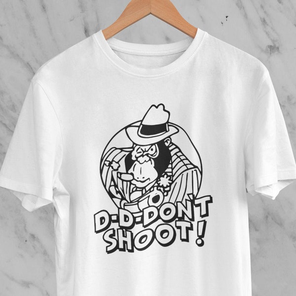 Murphy Red Dwarf T-shirt: D-D-Don't Shoot! Retro Sci-Fi Tee