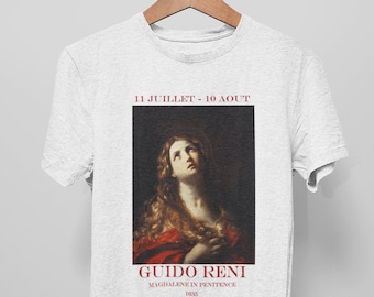 Magdalene In Penitence Guido Reni T shirt - Premium Quality - Baroque - Strozzi - Caravaggio - Carracci