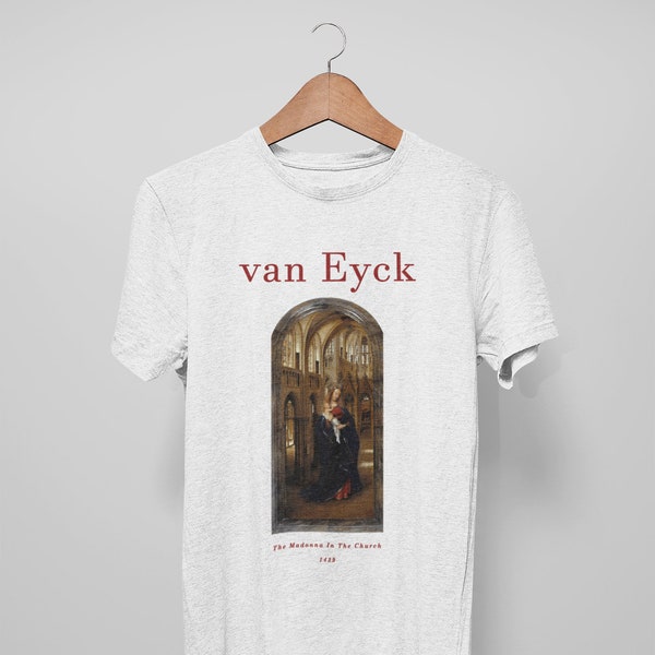 The Madonna In the Church Jan Van Eyck T shirt - Premium Quality - Baroque - Strozzi - Caravaggio - Carracci - Reni