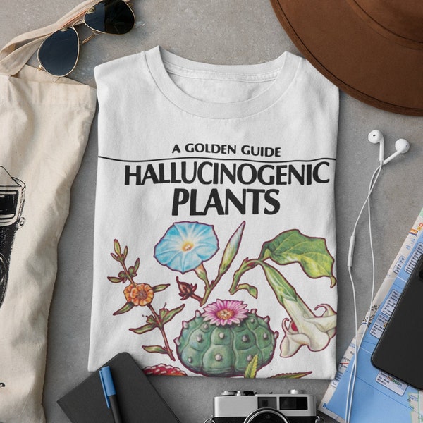 T-shirt de couverture de livre de plantes hallucinogènes / T-shirt de champignons / Acide Lsd