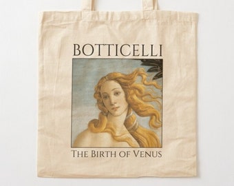 Sac fourre-tout en toile de coton La naissance de Vénus de Botticelli