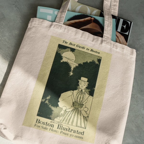 Boston Newspaper Tote Bag | Boston Magazine | Vintage Boston | Retro Boston