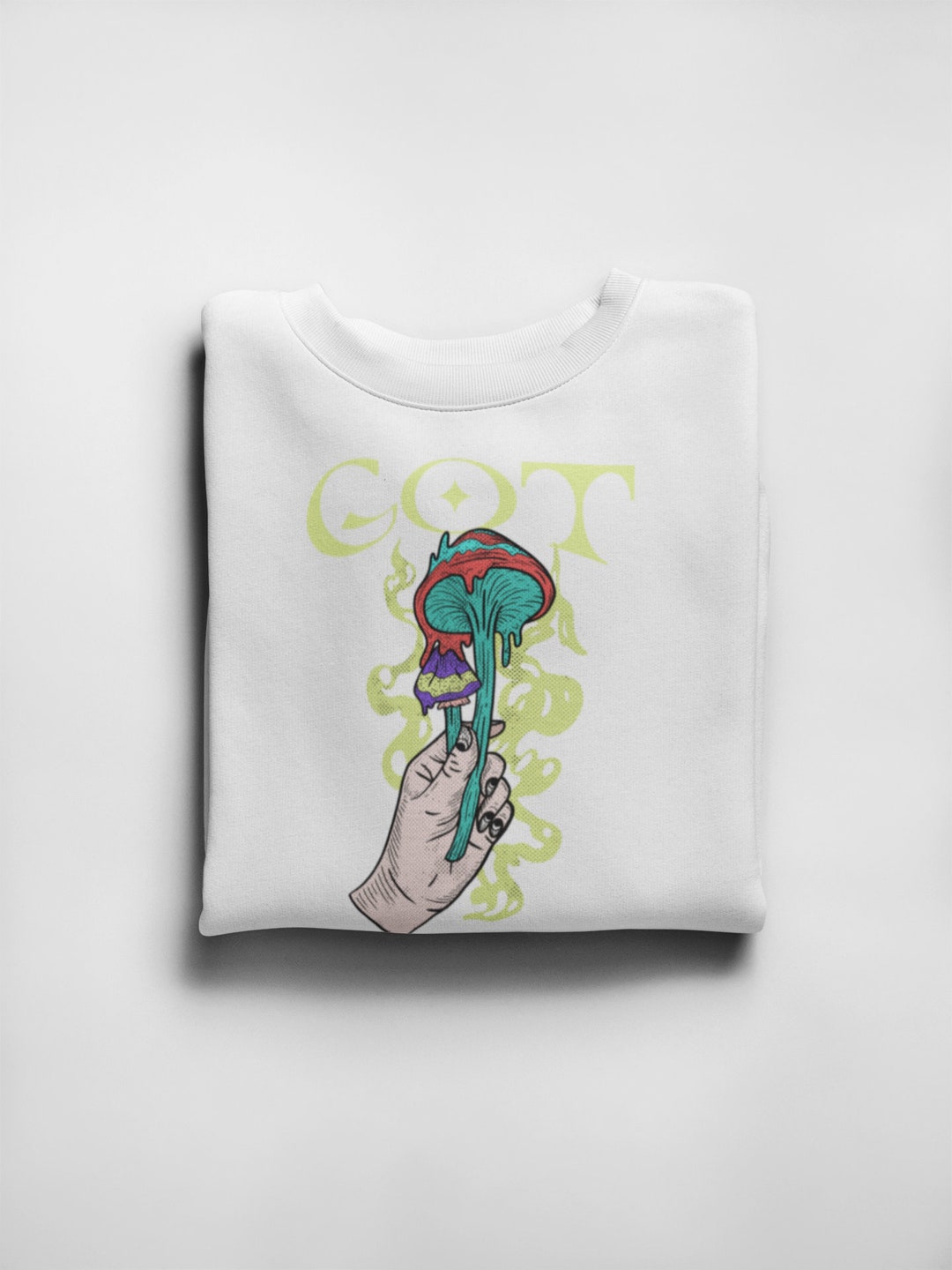 T-shirt Trippy Mushroom édition Limitée - Coton Bio Noir Taille M - Artwear