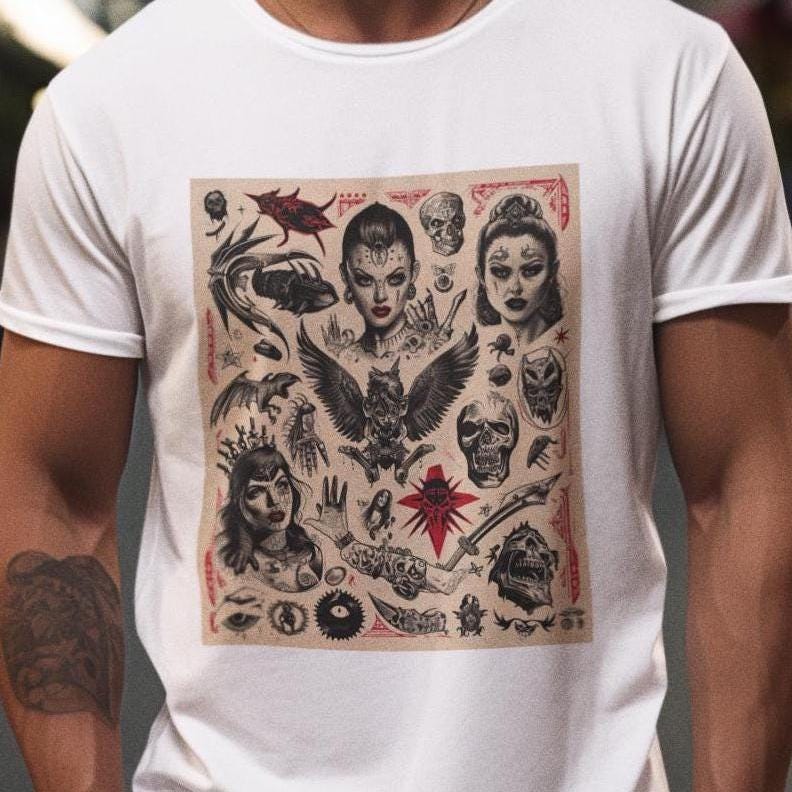 Paul Gaultier Maglia Effetto Tattoo Angel Sleeve Tattoo Men Italia
