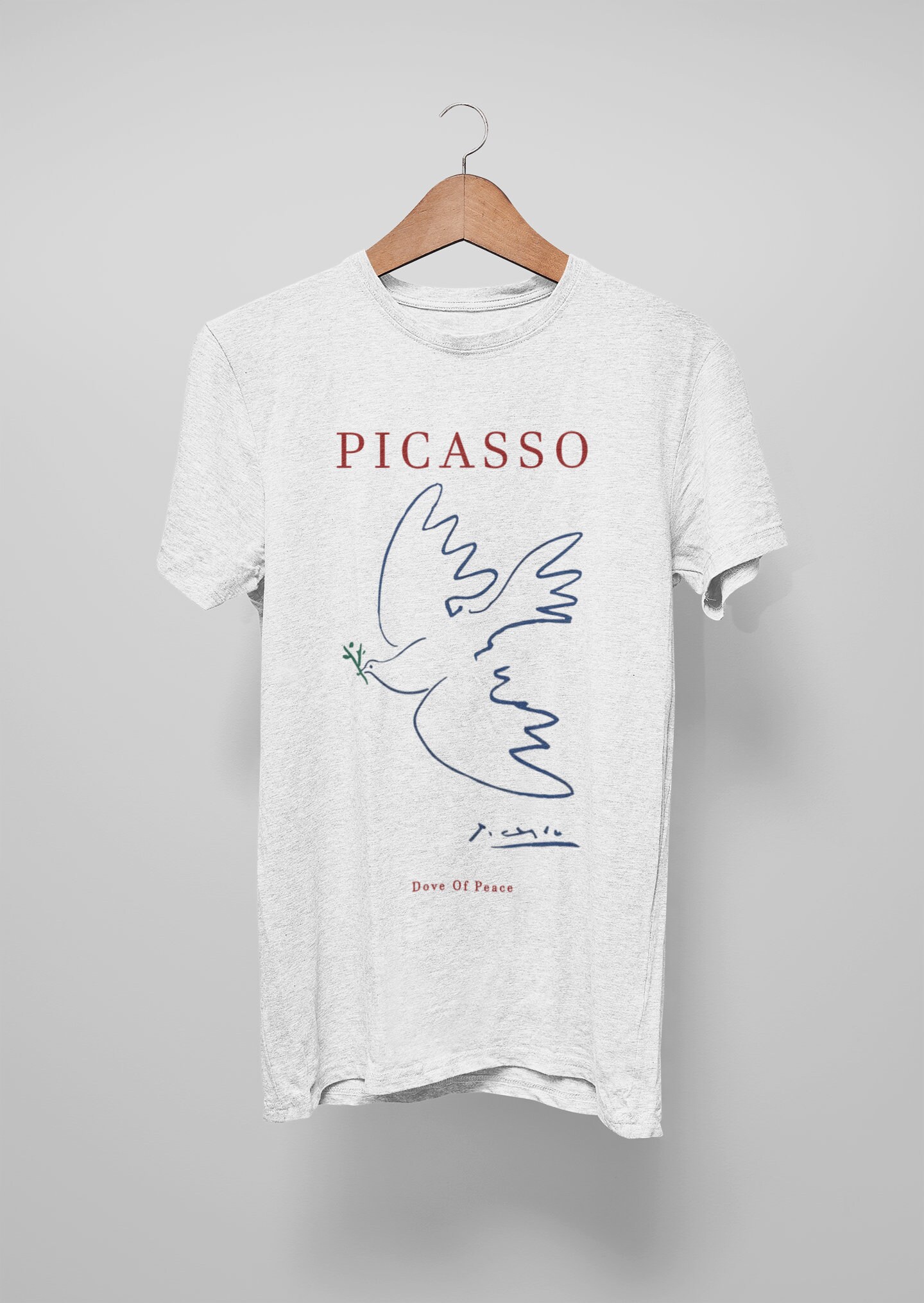 ピカソ 鳩 Tシャツ：平和の絵、コットンTシャツ - Etsy 日本