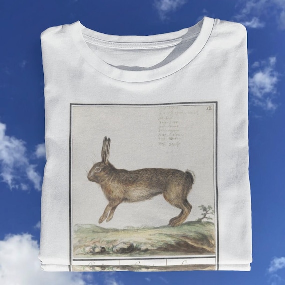 Vintage Rabbit T shirt / Old Rabbit T shirt / Retro Rabbit / Rabbit Drawing / Rabbit Painting / %100 Premium Cotton
