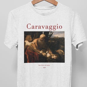 Sacrifice of Isaac Caravaggio T shirt - Premium Quality - Baroque - Strozzi - Caravaggio - Carracci - Reni