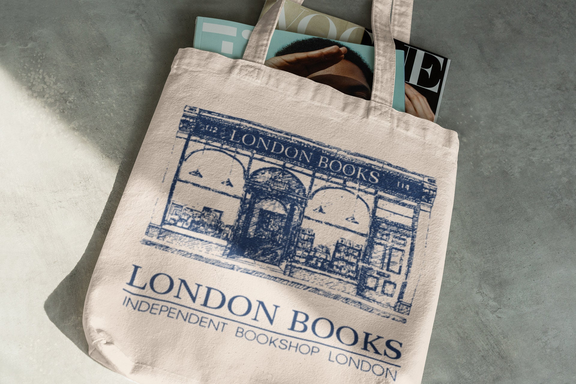 British egg canvas bag I love London