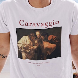 The Incredulity of Saint Thomas Caravaggio T shirt - Premium Quality - Baroque - Strozzi - Caravaggio - Carracci - Reni