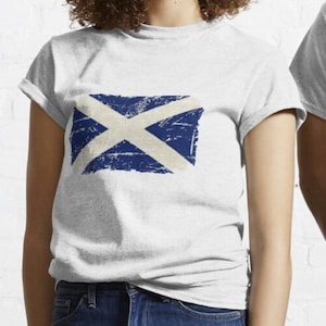 Carte de l'Ecosse en détresse T-shirt drapeau de l'Ecosse - Grande-Bretagne - Poster Édimbourg - Édimbourg vintage