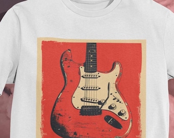 Electric Guitar T-Shirt: Retro Rock Music Graphic Tee