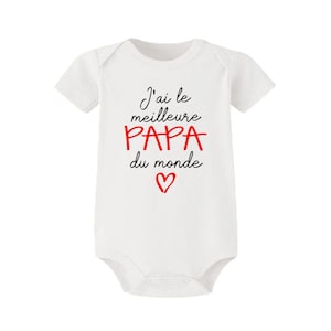 J&#39;ai Le Meilleure Papa Du Monde Baby Vest- Personalized Funny Baby Bodysuit Gift - Personalized Funny Baby Vest - Funny