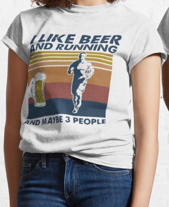T-shirt Noir Humour 'My Indian Name Is Runs With Beer' - Taille L - Occasion