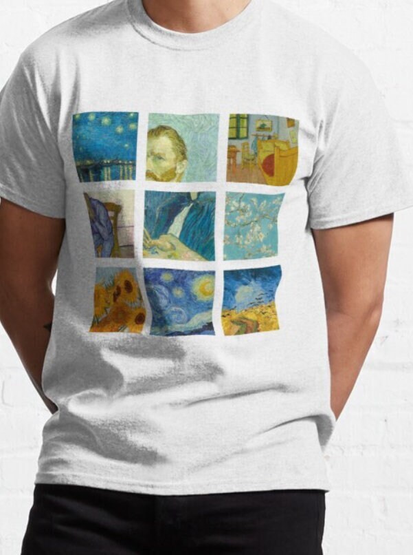 Van Gogh Art Works Medley T Shirt - Starry Night - Bedroom