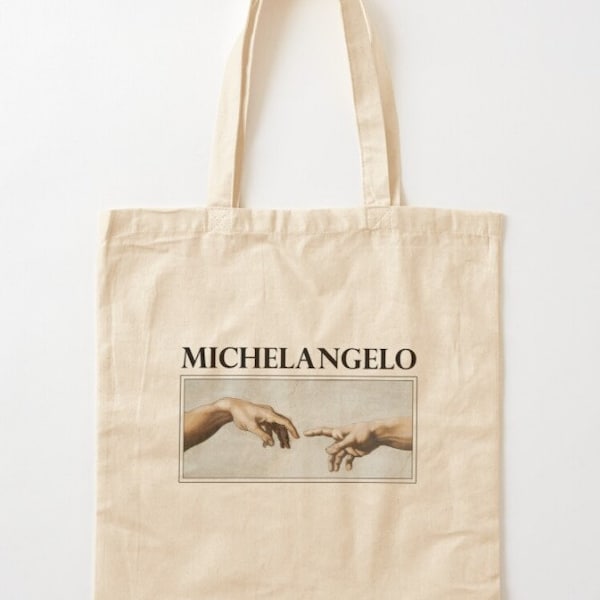 Michelangelo Creación de Adam Close Up Tote Bag - Premium Quality