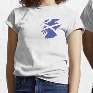 Camiseta com a bandeira da Escócia - Grã-Bretanha - Pôster de Edimburgo - Edimburgo vintage