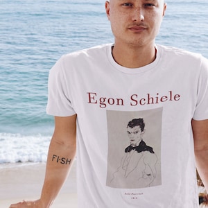 Self Portrait T shirt Egon Schiele - Premium Quality - Expressionism - Gogh - Klimt - Munch - Kandinsky