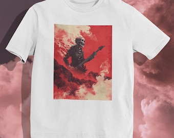 Rockstar Skeleton T-Shirt: Gothic Guitar Skull Graphic Tee