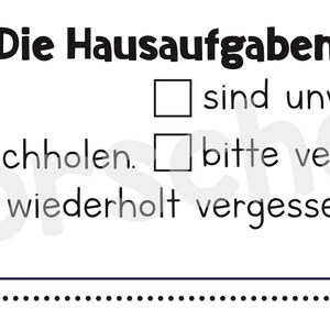 Stempel 'Hausaufgabenstempel' - DieGrundschulkiste X Materialwiese