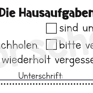 Stempel 'Hausaufgabenstempel' - DieGrundschulkiste X Materialwiese