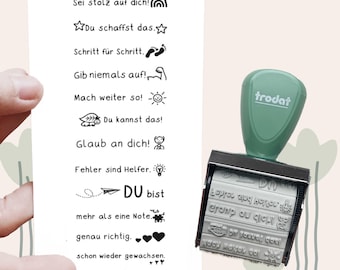 Schulstempel Growth Mindset - 12 Motive in einem Stempel (30x5mm)