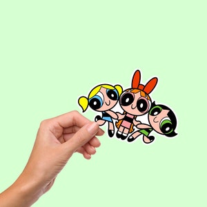 Powerpuff Girls Laptop and Water Bottle Waterproof Sticker