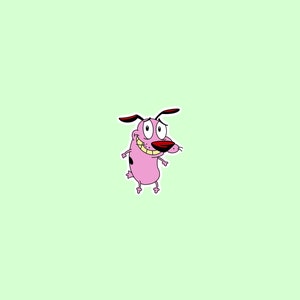 Happy Courage the Cowardly Dog Laptop and Water Bottle Waterproof Sticker