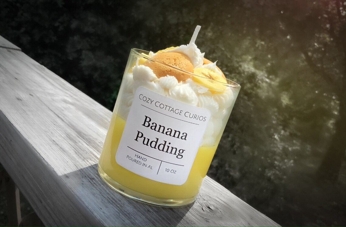 Banana Pudding Dessert Style Candle Etsy