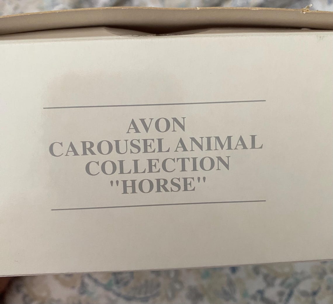 Avon Carousel Animal Collection HORSE - Etsy