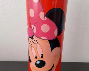 Tupperware Straight Sided Tumbler w/ Drinking Spout 16oz Minnie Mouse Disney Red