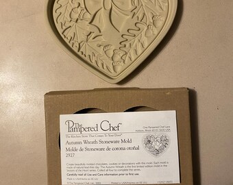 Pampered Chef Festive Stone Autumn Wreath Cookie Mold