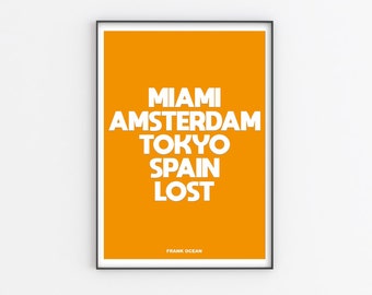 Lyrics Frank Ocean Etsy