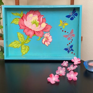 Hand Painted Wooden Tray #1