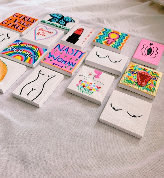 In Celebration of Women Original Artwork Mini Canvases -  Denmark