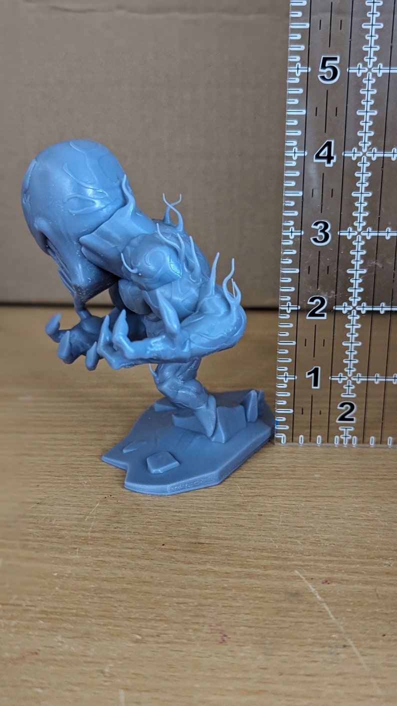 Carnage Chibi Marvel Fan Art 3d Printed Figure Unpainted Unassembled image 5