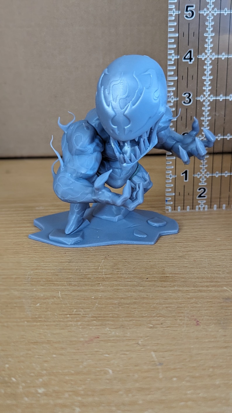 Carnage Chibi Marvel Fan Art 3d Printed Figure Unpainted Unassembled image 2