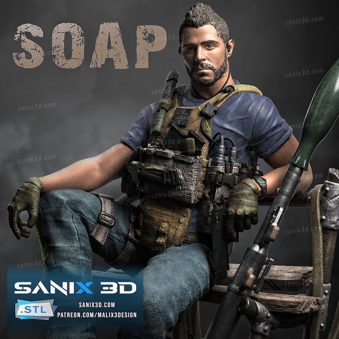 1:10 Soap Call of Duty Figure Fan Art by Sanix3d Call of Duty Fan Art ...